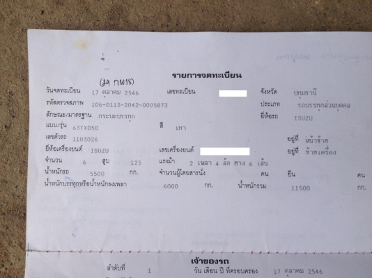 ขาย ISUZU ดั้มพ์ หัวยาว เครื่อง 165 HP