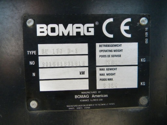 รถบด BOMAG BW177D, Yr.2009, Hr.2380 นี่ก็นางฟ้าครับ ยังอยู่อเมริกา โทรมานะ 085-9049669