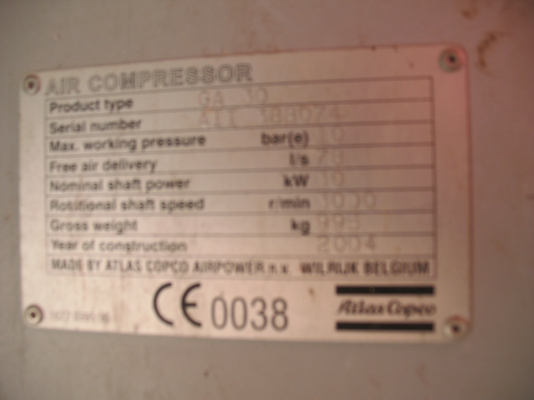 ขายปั้มลม ATLAS COPCO 40HP.