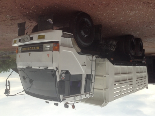 รถบรรทุกสิบล้อ ดัมพ์ Mitsubishi ไอ้หลง FUSO (FN527MA) เครื่อง 190 แรงม้า (6D16) 2 เพลา. 10 Speed ซัซซี่สวย ยางดี 870,000