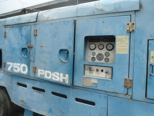 ขายปั้มลม AIRMAN PDS 750 17.5BAR พร้อมใช้งาน รับประกันให้นะครับ เครื่องยนต์ มิตรซูบิชิ