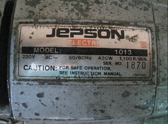 ขายด่วนสว่าน4 หุน ยี่ห้อ Jepson MODEL 1013 420W 1100RPM/MIN
