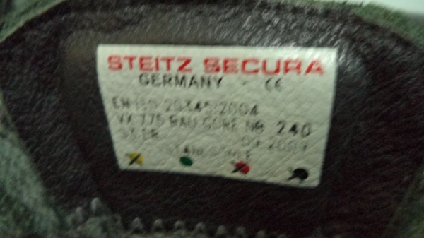 หัวเหล็กหนังแท้ หุ้มข้อ Steitz secura,Made in Germany