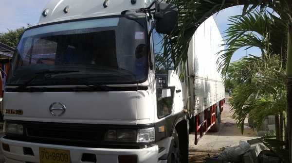 HINO FF1J PLA เสมอทอง เครื่องยูโรทู JO8C TS เทอร์โบอินเตอร์220HP รถห้างแท้ยาว7.5เมตร ตู้ปีกนกสามมิตรแท้