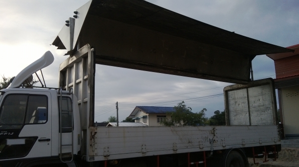 HINO FF1J PLA เสมอทอง เครื่องยูโรทู JO8C TS เทอร์โบอินเตอร์220HP รถห้างแท้ยาว7.5เมตร ตู้ปีกนกสามมิตรแท้