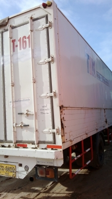 HINO FF1J PLA เสมอทอง เครื่องยูโรทู JO8C TS เทอร์โบอินเตอร์220HP รถห้างแท้ยาว7.5เมตร ตู้ปีกนกสามมิตรแท้