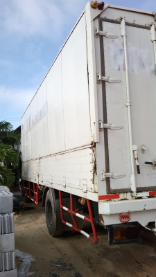 HINO FF1J PLA เสมอทอง เครื่องยูโรทู JO8C TS เทอร์โบอินเตอร์220HP รถห้างแท้ยาว7.5เมตร ตู้ปีกนกสามมิตรแท้