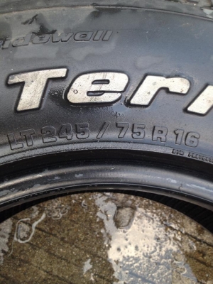 ขายยางBF ALL245-75-16 ดอกหนาเป็นก้อน ยกชุด5เส้น ถูกๆ