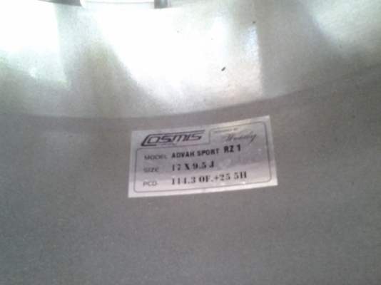 cosmis rz1 กว้างๆพร้อมยาง ขอบ17