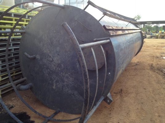 ขายถังเหล็กขนาด 6x2 เมตร ความจุ 18,000 ลิตร 2 ใบสภาพสวยไม่มีรั่ว พร้อมใช้