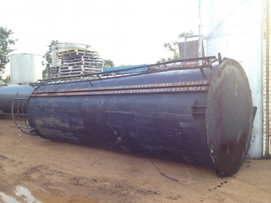 ขายถังเหล็กขนาด 6x2 เมตร ความจุ 18,000 ลิตร 2 ใบสภาพสวยไม่มีรั่ว พร้อมใช้