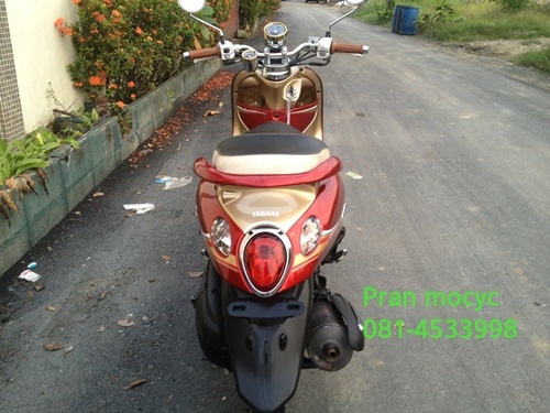 (โปรโมชั่นลด2,000฿)ขายyamaha fino สีเเดงน้ำตาล ปี2555
