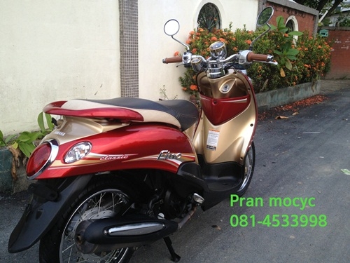 (โปรโมชั่นลด2,000฿)ขายyamaha fino สีเเดงน้ำตาล ปี2555