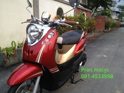 (โปรโมชั่นลด2,000฿)ขายyamaha fino สีเเดงน้ำตาล ปี2555