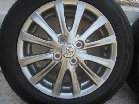 ขายล้อแม็ก Toyota vios 12 ก้าน 15"x5.5" et45 4รู100 +ยางปี1112  สนใจติดต่อเล็กคลองสามครับ (081-3747940)