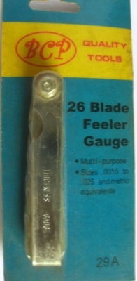 ฟิลเลอร์เกจ Feeler Gauge .0015-.025