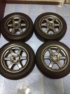 ขายล้อTE37 ขอบ15 กว้าง6.5 สีเทากัลพร้อมยางถูกๆ 8500