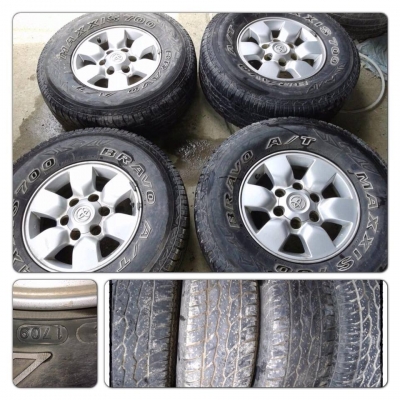 ขายล้อแม็กซ์เดิมToyota Vigo ขอบ15 6รู139 + ยาง ราคา 5,500 บาทถูก