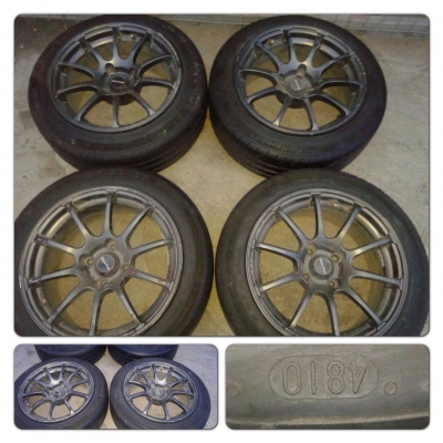 ขายแม็กมือ2 Advan RS ขอบ15 กว้าง8 4รู100+ ยางปี10 ราคา9,900 บาทถูก