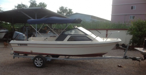 ขายเรือยามาฮ่า17ฟุตยามาฮ่า60แรงพร้อมเทเลอร์ใหม่