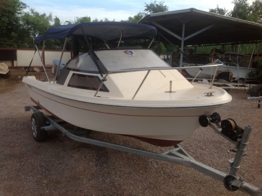 ขายเรือยามาฮ่า17ฟุตยามาฮ่า60แรงพร้อมเทเลอร์ใหม่