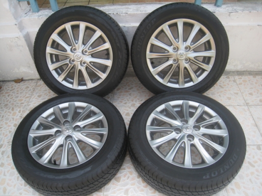 ขายล้อแม็ก Toyota vios 12 ก้าน 15"x5.5" et45 4รู100 +ยางปี1112  สนใจติดต่อเล็กคลองสามครับ (081-3747940)