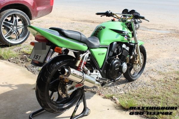 แม็กสิงห์บุรี//CB400 ปี95 คาร์บูไฟฟ้า แต่งสวย ทะเบียนพร้อมโอน โครตถูกๆ 69000 ด่วน