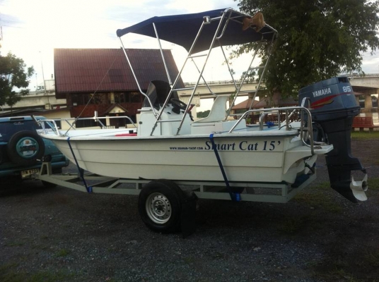 ลดราคา เรือใหม่ ไม่มีเวลาเล่น Smart Cat 15 ฟุต