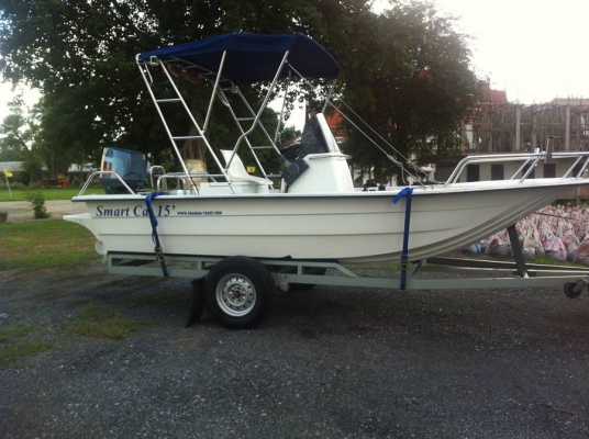ลดราคา เรือใหม่ ไม่มีเวลาเล่น Smart Cat 15 ฟุต