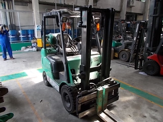 รถฟอร์คลิฟต์ (LPG+เบนซิน) ขนาด1.5ตัน Mitsubishi รุ่น:KFG15T ซีเรียล:KF2D-50185 ปี:2004 เลื่อนแผงงาได้