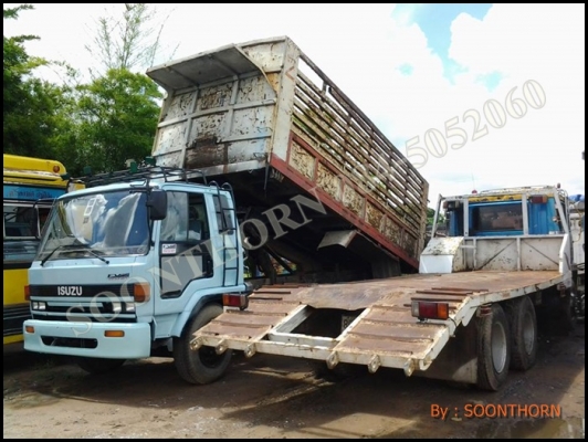 ขายด่วน รถบรรทุก 10 ล้อ ISUZU ROCKY 195 แรง /2 เพลา สโลว์ กระบะดั้ม รถพร้อมใช้ ราคาสุดคุ้ม