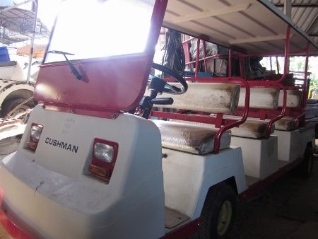 ขาย-รถกอล์ฟ CUSHMAN 9ที่นั่ง แบบเครื่องยนต์ มีกระบะบรรทุกสัมภาระ รถมือสองญี่ปุ่น