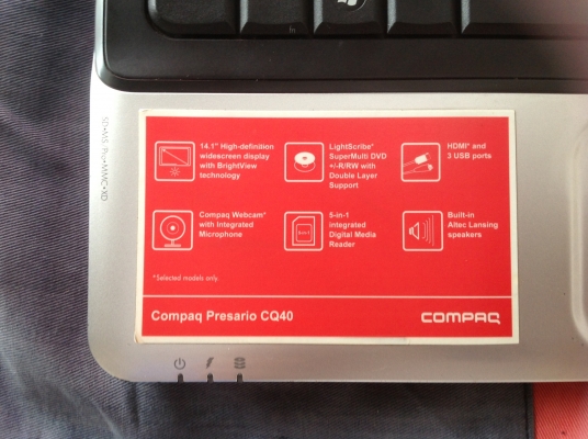 ขายโน๊ตบุ๊ค compaq presaio CQ40