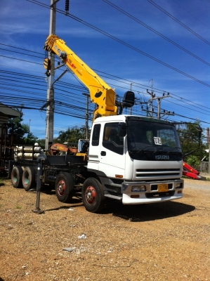 ขาย-ให้เช่ารถบรรทุก HINO,ISUZU 12 ล้อ 2 เพลา ติดเครน 16 ตัน สภาพใหม่ 089-551-2032