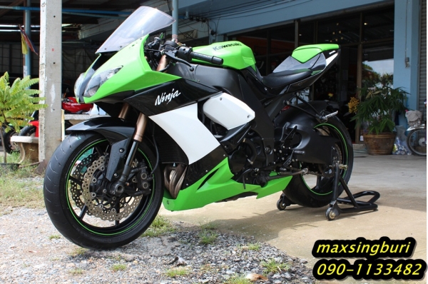 แม็กสิงห์บุรี//KAWASAKI ZX-10 ปี 2009 สภาพสวย รถออกศูนย์ ทะเบียนแท้โอนขนส่ง 415000 (รับเทิร์น)