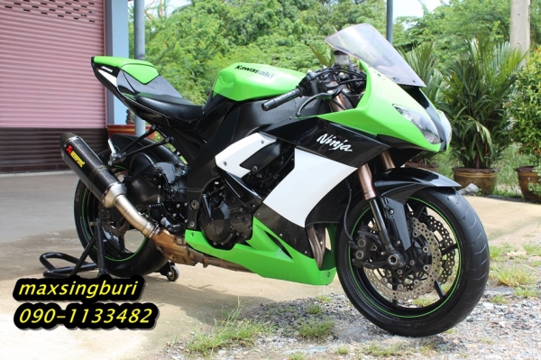 แม็กสิงห์บุรี//KAWASAKI ZX-10 ปี 2009 สภาพสวย รถออกศูนย์ ทะเบียนแท้โอนขนส่ง 415000 (รับเทิร์น)