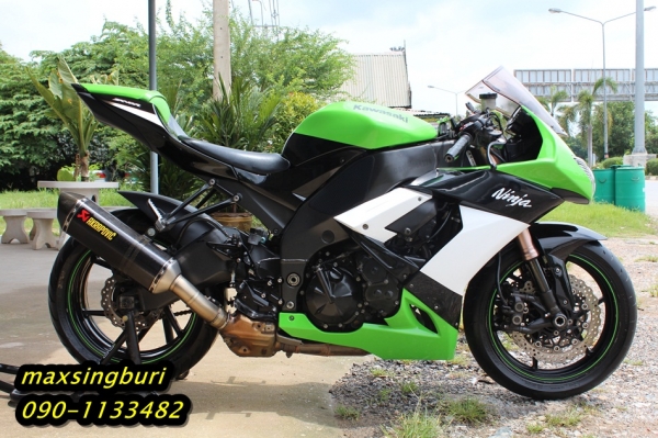 แม็กสิงห์บุรี//KAWASAKI ZX-10 ปี 2009 สภาพสวย รถออกศูนย์ ทะเบียนแท้โอนขนส่ง 415000 (รับเทิร์น)