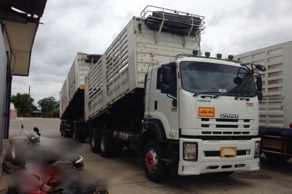 ขายรถพ่วง 22 ล้อ 2 เพลา แม-ลูก ขายแล้ว 3300000 กระบะเหล็กสามมิตรคอกเกษตรดั้ม ISUZU FXZ 360 ปี.52 รถสวย จัดไฟร์แน้นได้ สนใจโทร