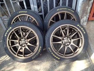 ขายล้อขอบ17 กว้าง7 4/100 /114 ลาย emotion  พร้อมยาง ถูกๆครับ 9000.-