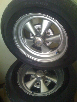 ขาย ล้อแม็กอเมริกัน CRAGAR ขอบ14" พร้อมรัดยางFALKENใหม่ๆ หล่อมากบอกเลย
