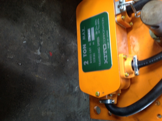 ขายรอกไฟฟ้าของใหม่ ยี่ห้อ kito ขนาด 2 ตัน พร้อมตัววิ่งซ้าย-ขวานำเข้าจากญี่ปุ่น