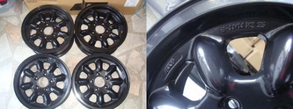 Enkai แท้ ลายกล้วย 5รู114 ทำสีเพาเดอร์โค๊ตดำเงา ขาย 6,500 บาท