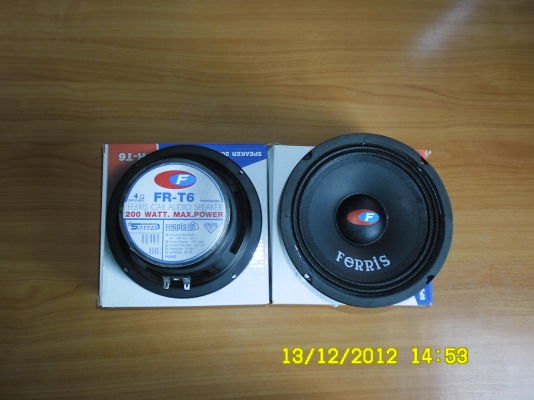 ขายลำโพง 6" ferris รุ่น fr.t6  ของใหม่ซื้อมาไม่ได้ใช้