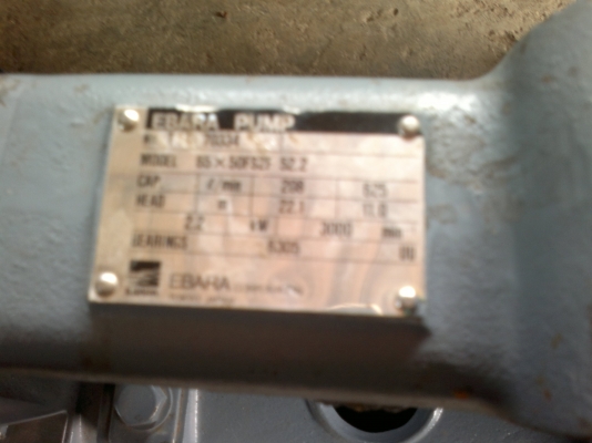 ขายปั้มน้ำหอยโข่งเก่าญี่ปุ่นยี่ห้อ EBARA ขนาด เข้า 2.5 ออก 2 นิ้ว พร้อมมอเตอร์ 3 แรงไฟ 380 v สภาพสวยมากๆ ขายปั้มน้ำหอยโข่งเก่าญี่ปุ่นยี่ห้อ EBARA ขนาด เข้า 2.5 ออก 2 นิ้ว พร้อมมอเตอร์ 3 แรงไฟ 380 v สภาพสวยมากๆ