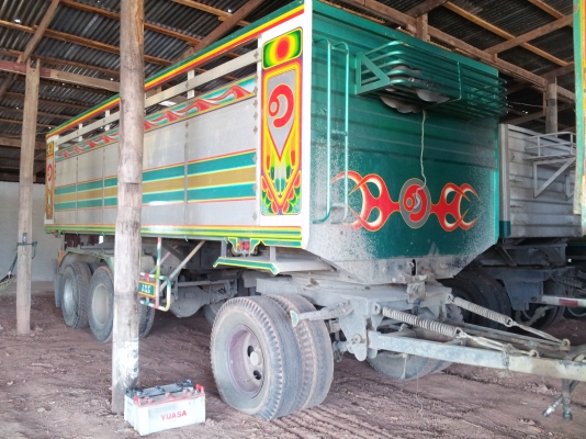 ต้องการขาย ISUZU 320HP ปี 48 ดั๊มแม่-ลูก คอกอลูปิเนียม ลูก3เพลา