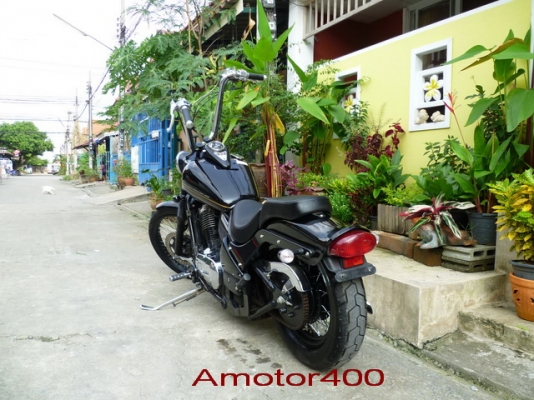 Amotor400 ขออนุญาติขาย valcan 400 cc แต่งแนวฮาเลย์แบล็คลาย ประกอบใหม่ ขาย 87000 inv ออกชื่อคนซื้อ