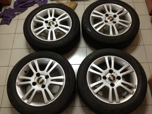ขายล้อแม็กซ์เดิมมือ2 Chevrolet optra ขอบ15 4รู114+ยางปี10 ราคา 4900 บ. ราคาถูกมาก