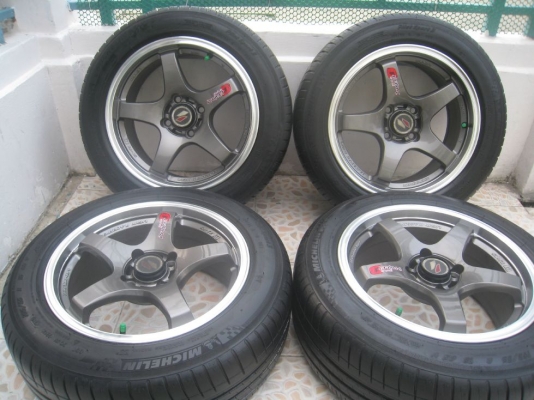 ขายล้อแม็ก Lenso project D 15"x7" 4/100 et38 + ยางปี 10 (081-3747940)