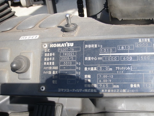 FORKLIFT KOMATSU FG20T-16 รถนอกนำเข้าจากญี่ปุ่น สนใจเข้ามาดูรถหรือโทรสอบถามได้ค่ะ รับรองไม่ผิดหวังค่ะ FORKLIFT KOMATSU FG20T-16 รถนอกนำเข้าจากญี่ปุ่น สนใจเข้ามาดูรถหรือโทรสอบถามได้ค่ะ รับรองไม่ผิดหวังค่ะ