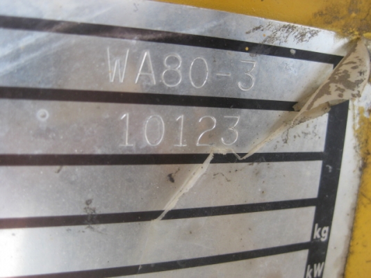 รถตักล้อยางเก่านอกKOMATSU-WA80-3 รถตักล้อยางเก่านอกKOMATSU-WA80-3